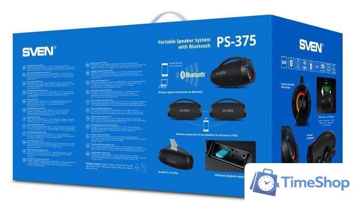 Беспроводная колонка SVEN PS-375 - Изображение №13 — Интернет-магазин Time-Shop