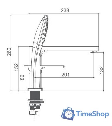Смеситель Gappo G1117-6 - Изображение №2 — Интернет-магазин Time-Shop