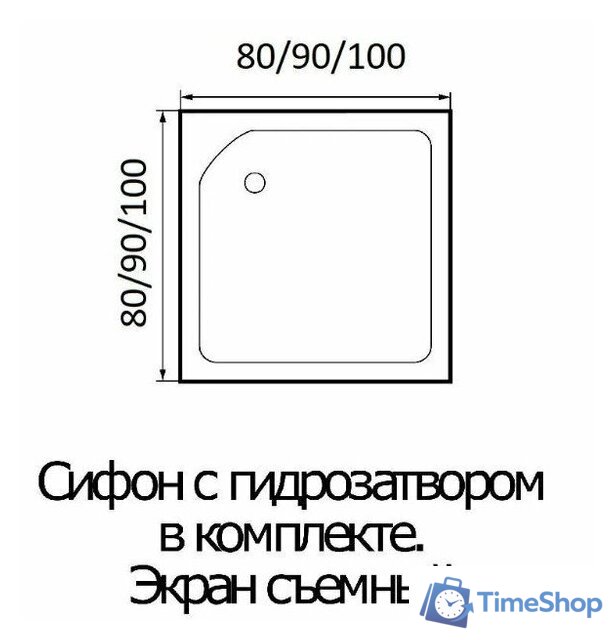 Душевой уголок River Morava XL 90/24 MT (с поддоном) - Изображение №6 — Интернет-магазин Time-Shop
