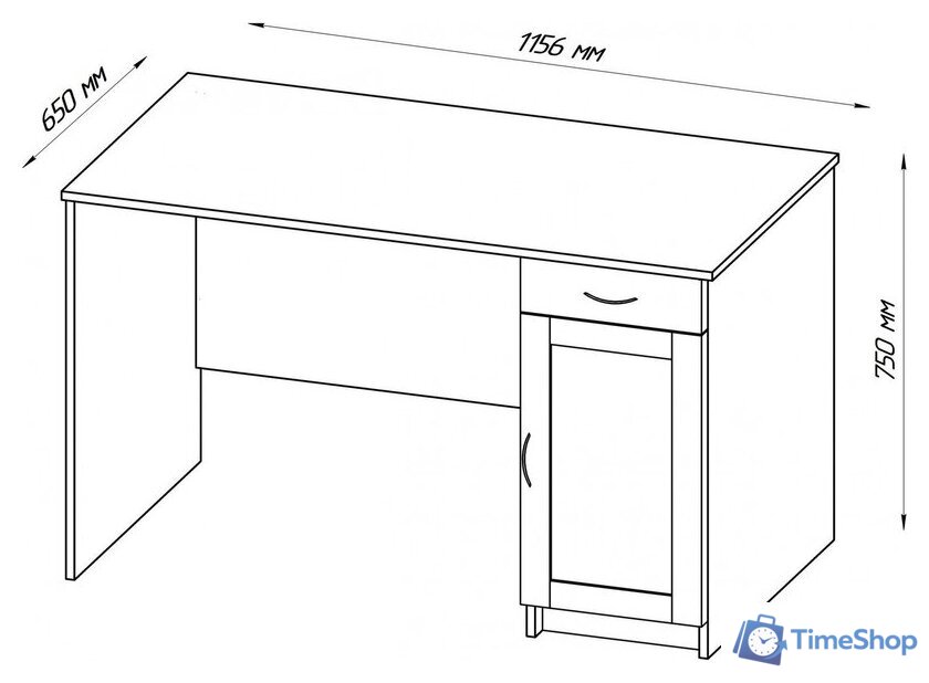 Стол Mio Tesoro Кастор 116x65 2.03.06.030.5 (дуб венге) - Изображение №6 — Интернет-магазин Time-Shop