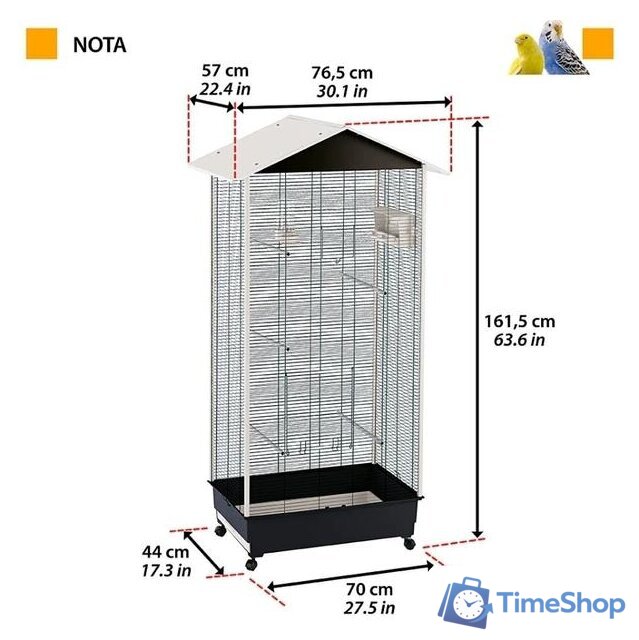 Клетка Ferplast Nota 56115423 - Изображение №2 — Интернет-магазин Time-Shop