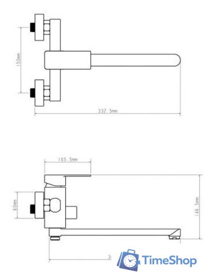 Смеситель Econoce EC0217BL - Изображение №2 — Интернет-магазин Time-Shop