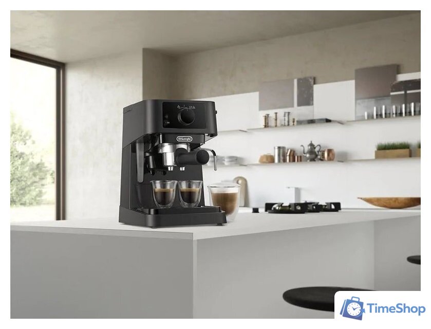Рожковая кофеварка DeLonghi Stilosa EC235.BK - Изображение №6 — Интернет-магазин Time-Shop