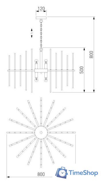 Подвесная люстра Bogate's Allure 355/8 Smart хром - Изображение №2 — Интернет-магазин Time-Shop