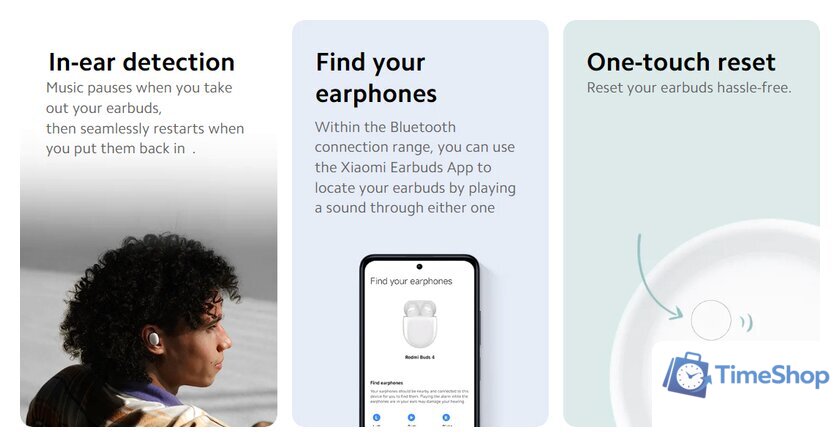 Наушники Xiaomi Redmi Buds 4 M2137E1 (белый, международная версия) - Изображение №19 — Интернет-магазин Time-Shop