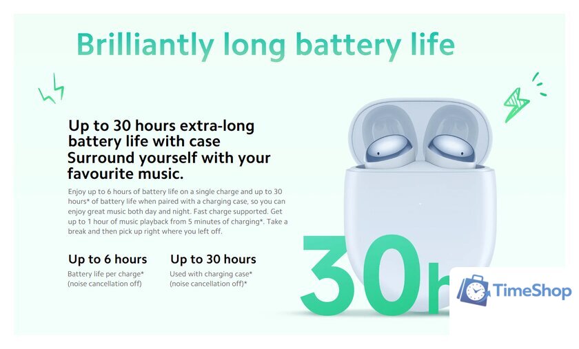 Наушники Xiaomi Redmi Buds 4 M2137E1 (белый, международная версия) - Изображение №12 — Интернет-магазин Time-Shop