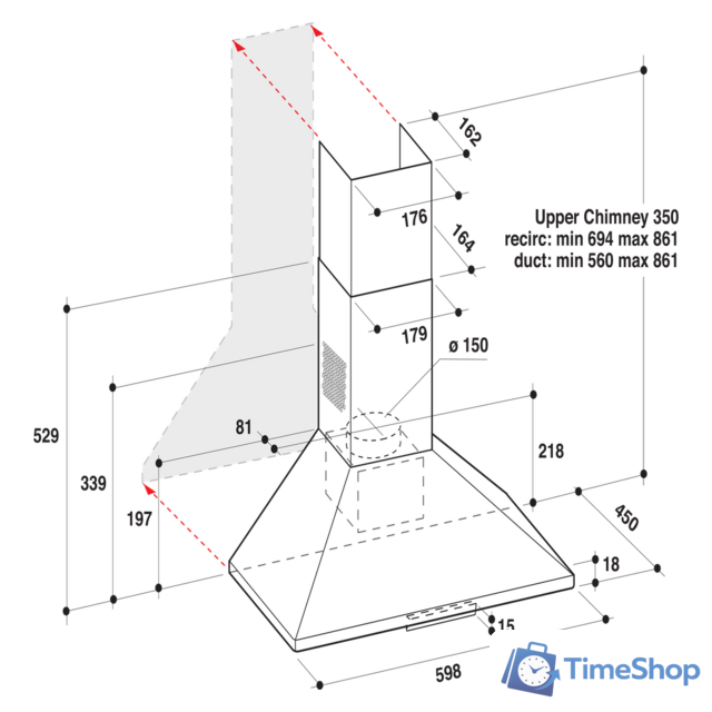 Кухонная вытяжка Whirlpool AKR 685/1 IX - Изображение №3 — Интернет-магазин Time-Shop