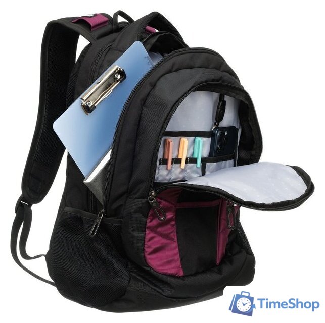 Городской рюкзак Torber Xplor T2371B (черный/бордовый) - Изображение №9 — Интернет-магазин Time-Shop