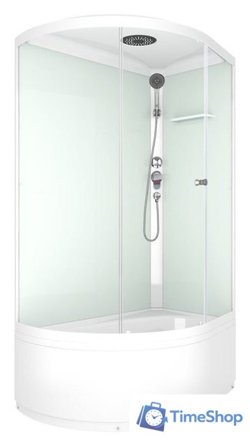 Душевая кабина Domani-Spa Simple 128 high R V1.2 (прозрачное стекло/белый) - Изображение №1 — Интернет-магазин Time-Shop