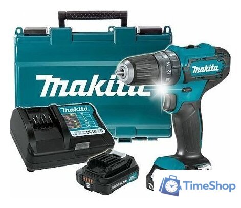 Ударная дрель-шуруповерт Makita HP333DWAE (с 2-мя АКБ, кейс) - Изображение №1 — Интернет-магазин Time-Shop