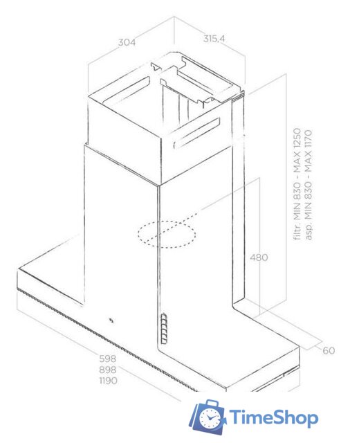 Кухонная вытяжка Elica Haiku IX/A/120 - Изображение №3 — Интернет-магазин Time-Shop