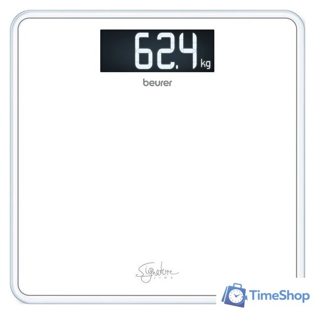 Напольные весы Beurer GS 400 SignatureLine (белый) - Изображение №2 — Интернет-магазин Time-Shop