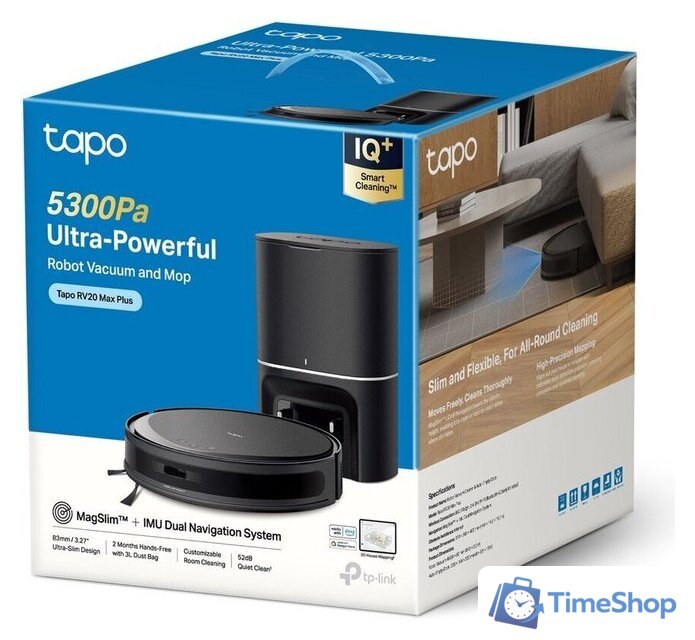 Робот-пылесос TP-Link Tapo RV20 Max Plus (черный) - Изображение №11 — Интернет-магазин Time-Shop