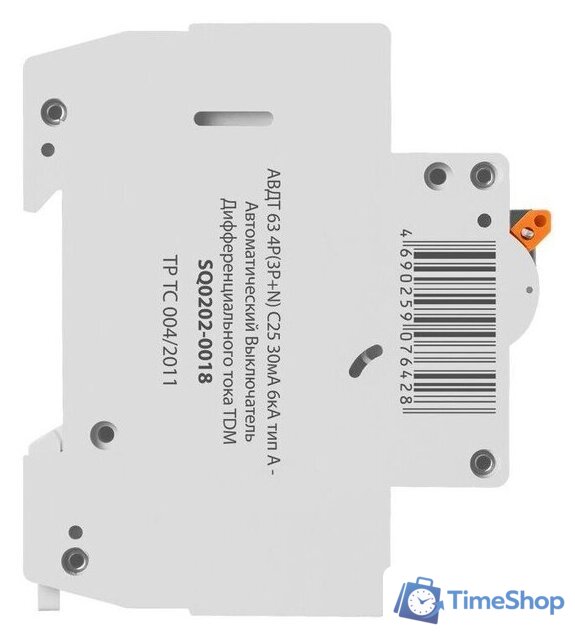 Дифференциальный автомат TDM Electric АВДТ-63/4P C25 30мА тип А SQ0202-0018 - Изображение №4 — Интернет-магазин Time-Shop