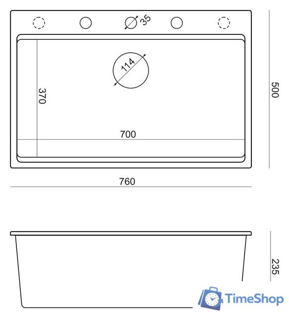Кухонная мойка Quadron HQM7650U5PVDG1 - Изображение №6 — Интернет-магазин Time-Shop