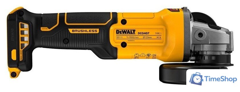 Угловая шлифмашина DeWalt DCG407N (без АКБ) - Изображение №3 — Интернет-магазин Time-Shop
