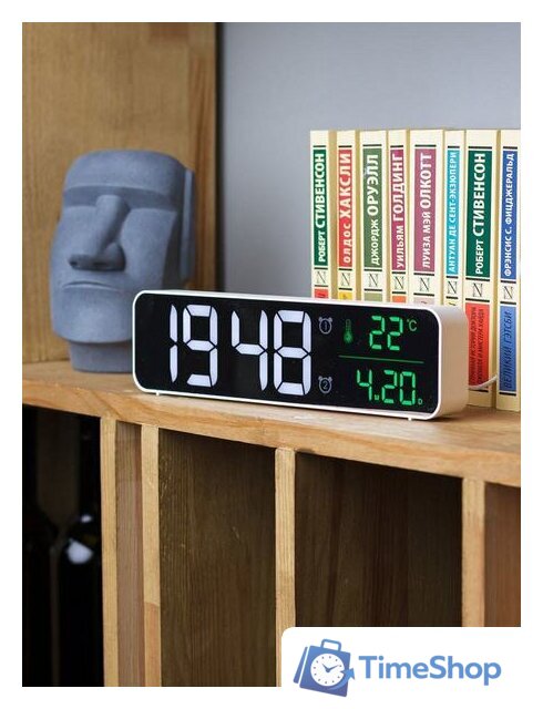 Будильник ArtStyle CL-W81WGR (белый) - Изображение №4 — Интернет-магазин Time-Shop