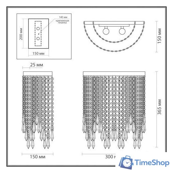 Бра Odeon Light Chokka 5028/2W - Изображение №2 — Интернет-магазин Time-Shop