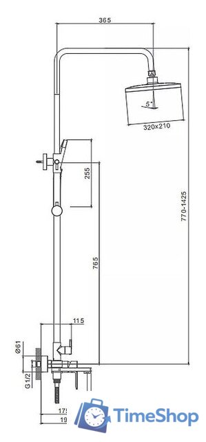 Душевая система  Splenka S06.24.09 - Изображение №2 — Интернет-магазин Time-Shop