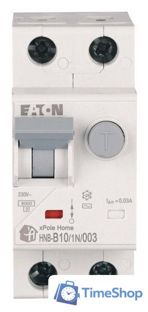 Дифференциальный автомат Eaton HNB-B101N003 1P+N 10А В 6кА 30мА АС 2М 195119 - Изображение №3 — Интернет-магазин Time-Shop