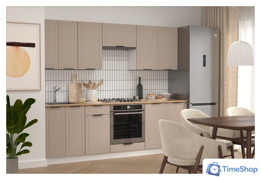 Готовая кухня Mio Tesoro Корнелия Ода-плюс 2.4 (капучино/дуб бунратти) - Изображение №4 — Интернет-магазин Time-Shop