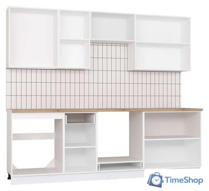 Готовая кухня Mio Tesoro Корнелия Ода-плюс 2.4 (капучино/дуб бунратти) - Изображение №8 — Интернет-магазин Time-Shop