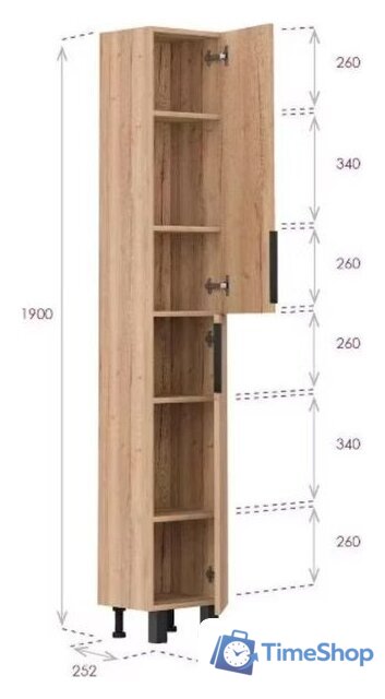  Onika Шкаф-пенал для ванной Легран 30 (403083) - Изображение №11 — Интернет-магазин Time-Shop