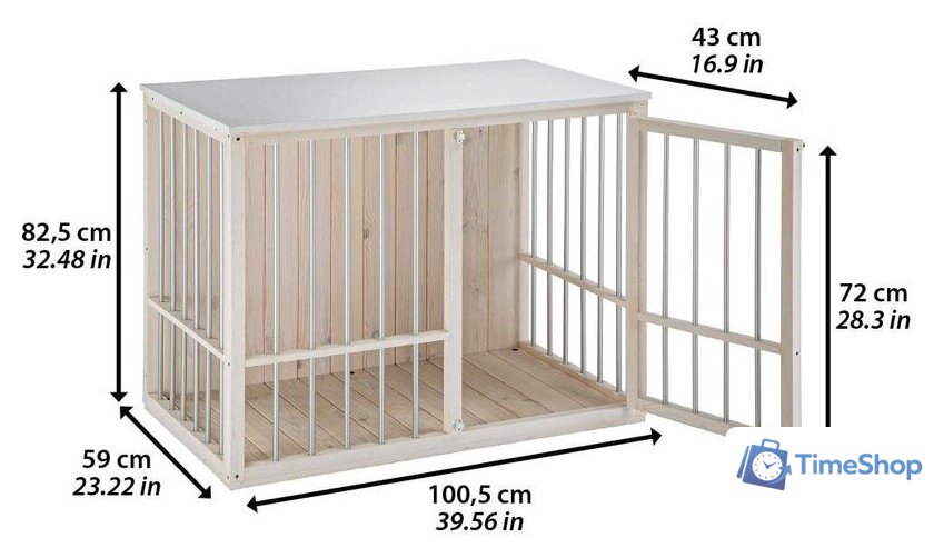 Клетка Ferplast Dog Fort 87040311 - Изображение №8 — Интернет-магазин Time-Shop