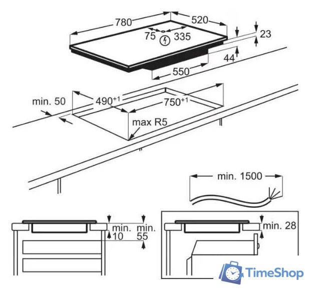 Варочная панель Electrolux EIV83443CT - Изображение №5 — Интернет-магазин Time-Shop