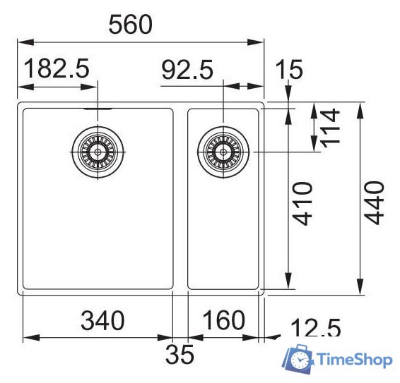 Кухонная мойка Franke Sirius SID 160 144.0603.821 (серый) - Изображение №2 — Интернет-магазин Time-Shop