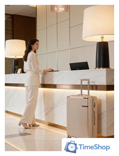 Комплект чемоданов Homa 4CHMD-CH (3шт, золотой) - Изображение №16 — Интернет-магазин Time-Shop