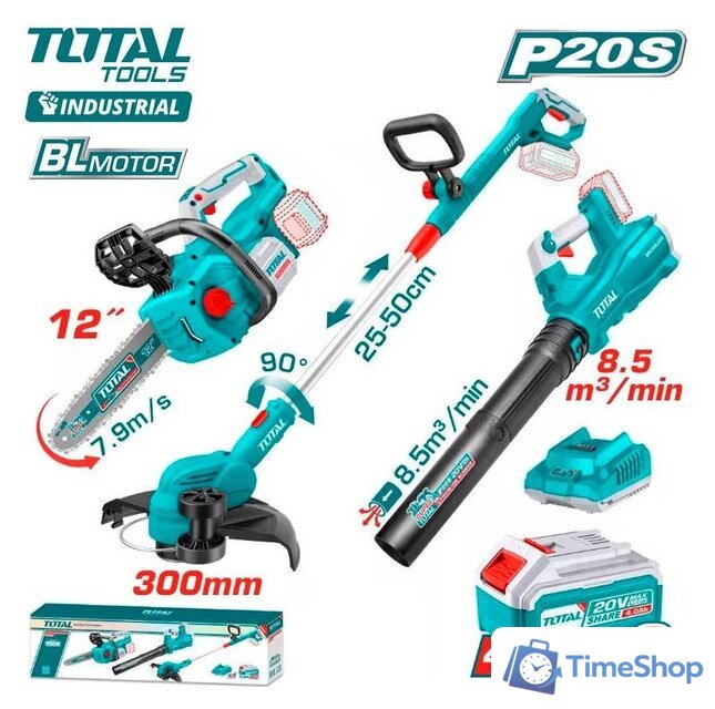  Total TOSLI241189 (цепная пила, триммер, воздуходувка, 2 АКБ) - Изображение №1 — Интернет-магазин Time-Shop