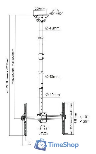 Кронштейн для телевизора Arm Media LCD-3000 - Изображение №2 — Интернет-магазин Time-Shop