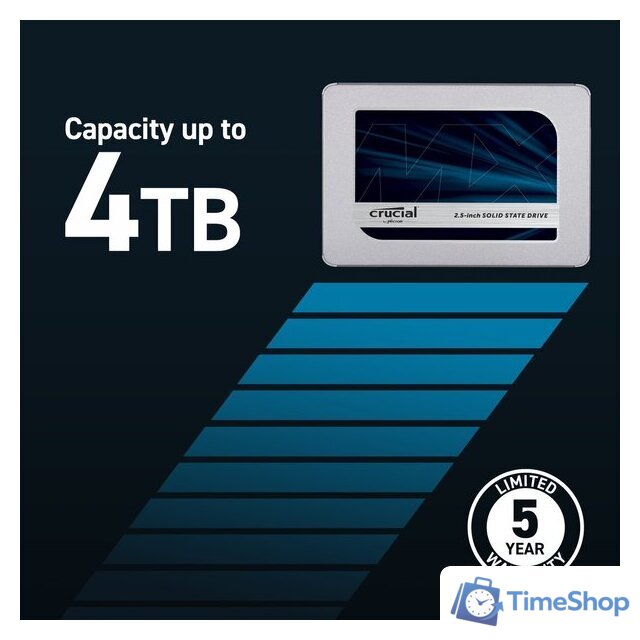 SSD Crucial MX500 4TB CT4000MX500SSD1 - Изображение №7 — Интернет-магазин Time-Shop