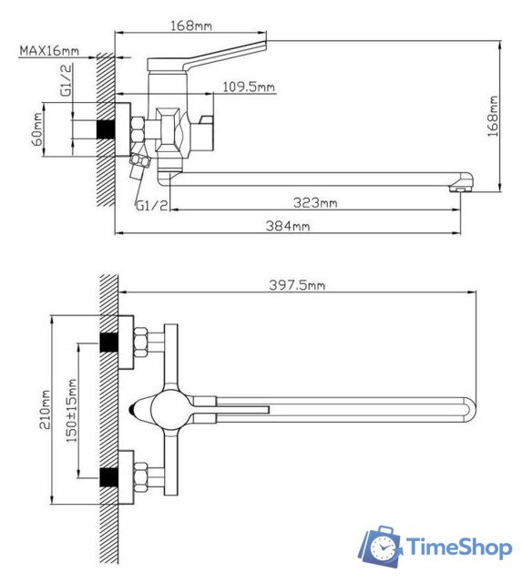 Смеситель Econoce EC0751 - Изображение №3 — Интернет-магазин Time-Shop