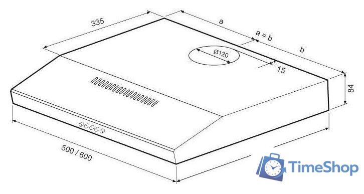 Кухонная вытяжка Krona EVA 600 PB (белый) - Изображение №2 — Интернет-магазин Time-Shop