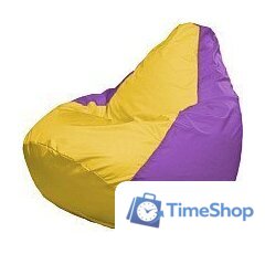 Кресло-мешок Flagman Груша Мега XXXL Г3.1-253 (желтый/сиреневый) - Изображение №1 — Интернет-магазин Time-Shop
