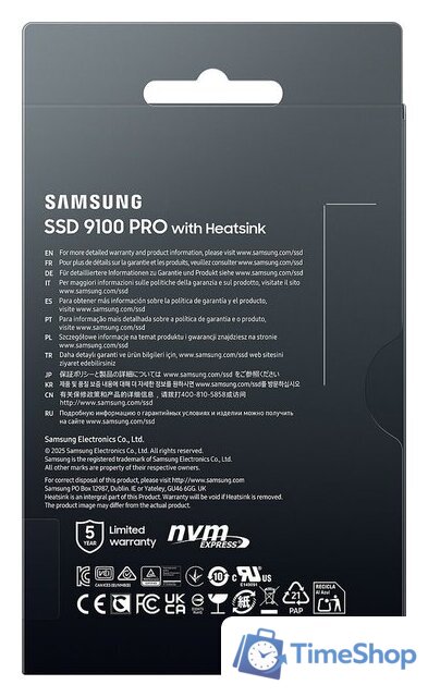 SSD Samsung 9100 Pro с радиатором 1TB MZ-VAP1T0CW - Изображение №9 — Интернет-магазин Time-Shop