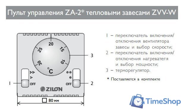 Тепловая завеса ZILON ZVV-1.5W25 - Изображение №3 — Интернет-магазин Time-Shop