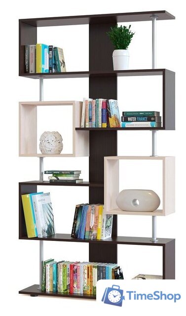 Стеллаж Сокол СТ-2 (венге, беленый дуб) - Изображение №1 — Интернет-магазин Time-Shop