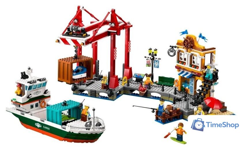 Конструктор LEGO City 60422 Морской порт с грузовым судном - Изображение №3 — Интернет-магазин Time-Shop