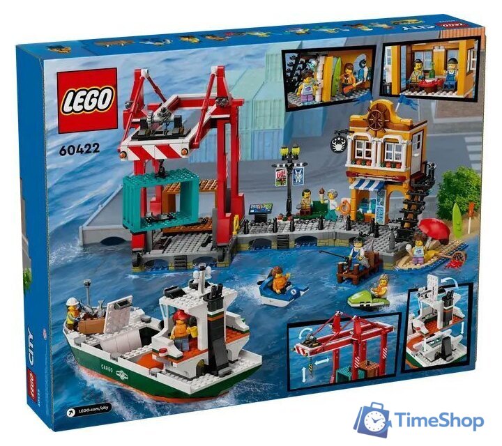 Конструктор LEGO City 60422 Морской порт с грузовым судном - Изображение №1 — Интернет-магазин Time-Shop