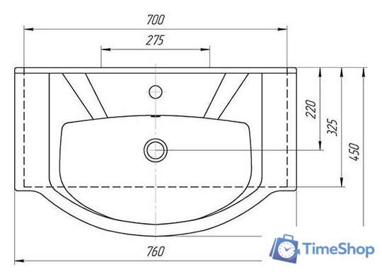  Mixline Тумба с умывальником Квадро-1 75 551698 + Элеганс 75 - Изображение №6 — Интернет-магазин Time-Shop