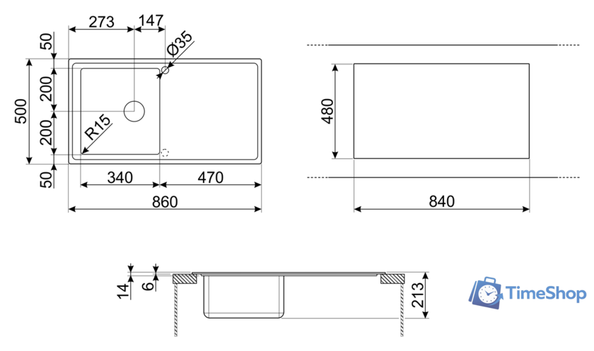 Кухонная мойка Smeg LDR861-2 - Изображение №4 — Интернет-магазин Time-Shop