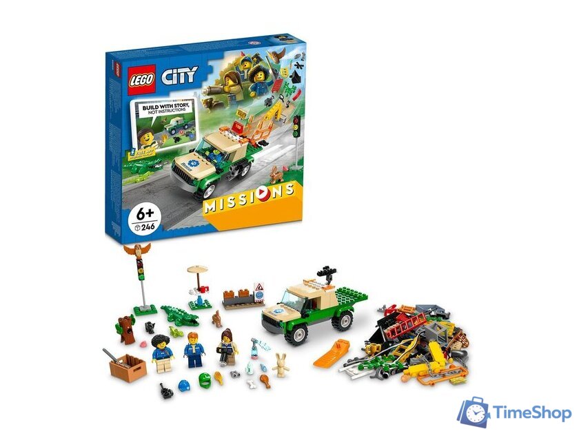 Конструктор LEGO City 60353 Миссии по спасению диких животных - Изображение №6 — Интернет-магазин Time-Shop
