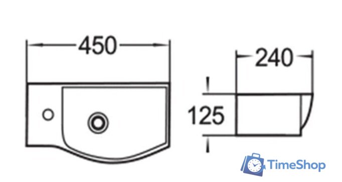 Умывальник SantiLine SL-2012R - Изображение №2 — Интернет-магазин Time-Shop
