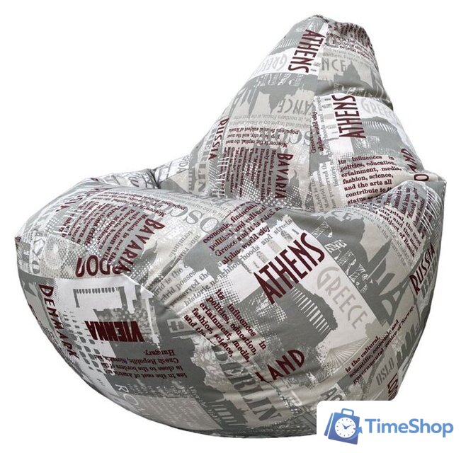 Кресло-мешок Flagman Груша Макси Г2.7-07 City (серый) - Изображение №1 — Интернет-магазин Time-Shop