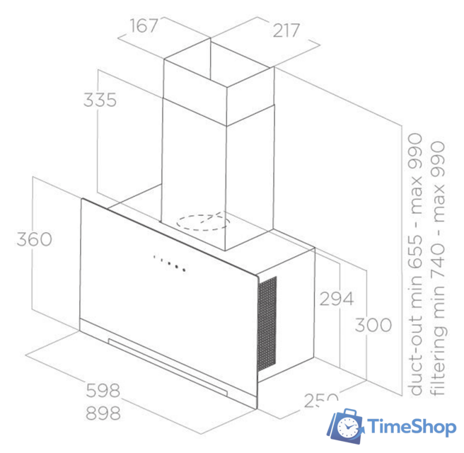 Кухонная вытяжка Elica Aplomb WH/A/60 PRF0166940 - Изображение №9 — Интернет-магазин Time-Shop