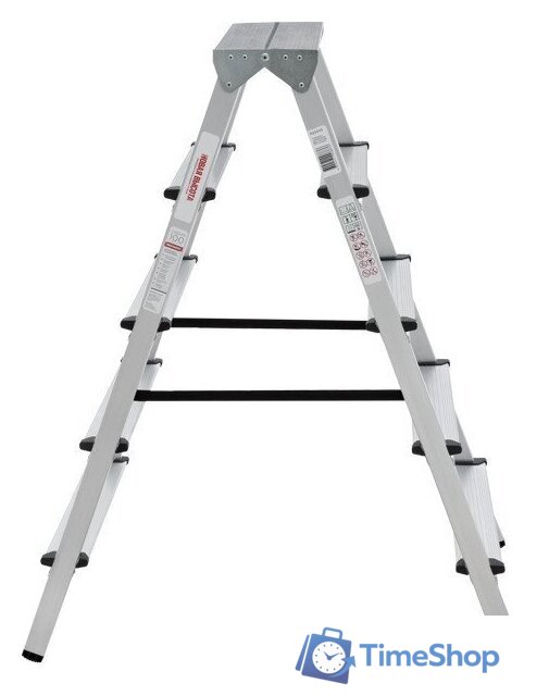 Лестница-стремянка Новая высота NV 112 алюминиевая двухсторонняя 2x5 ступеней - Изображение №10 — Интернет-магазин Time-Shop