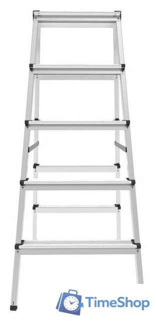 Лестница-стремянка Новая высота NV 112 алюминиевая двухсторонняя 2x5 ступеней - Изображение №3 — Интернет-магазин Time-Shop
